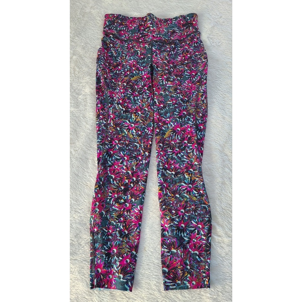 Lululemon Base Pace High Rise Tight Floral Electric Multi‎ Leggings, Size 8
